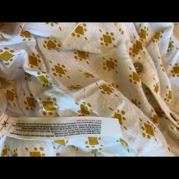 Willow Yellow Print Long Sleeve Bodysuit - Size XS - Picture 12 of 14